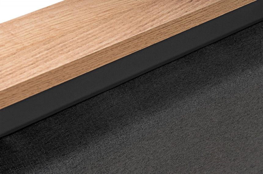 Двуспальная кровать Тхан, 180x200, дуб крафт золотой / антрацит