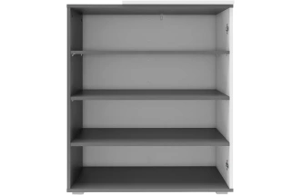 Тумба для обуви Одри, 80x94x33.3, Чёрный графит / Белый