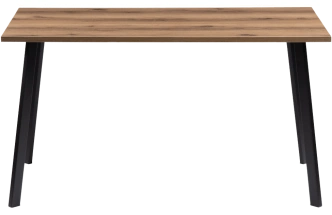 Кухонный стол Тринити Лофт, 140x80, ЛДСП, дуб делано темный, каркас матовый черный