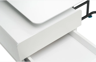 Стол компьютерный Desk, белый / черный