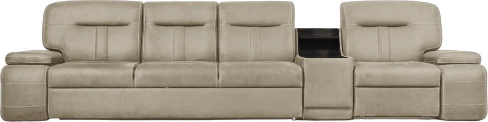 Диван модульный Арт-18, ткань Софа 04, декор Венге Аруба, бар справа 