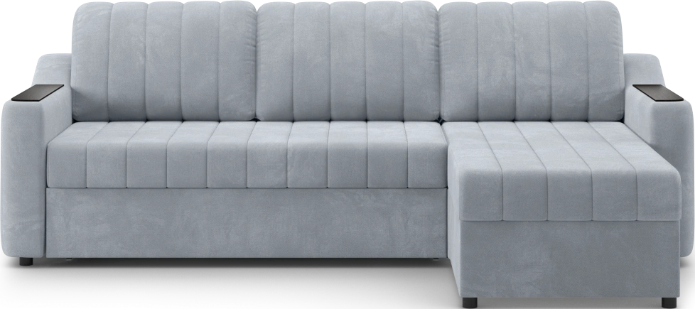 Диван угловой Мурано, модель 101, Maxx 900 (серый) / венге