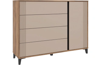 Комод Богемия, Дуб барокко/Бежевый