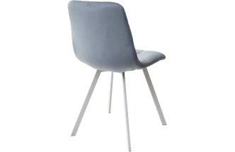 Стул Chilli Square, мягкий, G108-56 пудровый синий, велюр, белый каркас