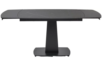 Кухонный раздвижной стол Balde 120, Matt Black Marble Solid Ceramic, Black