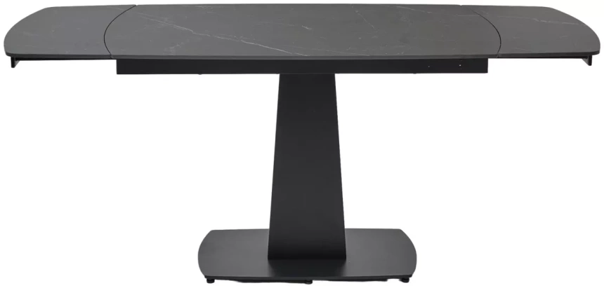 Кухонный раздвижной стол Balde 120, Matt Black Marble Solid Ceramic, Black