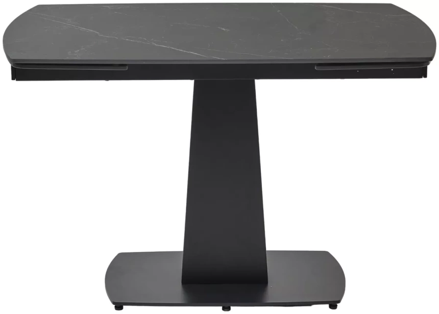 Кухонный раздвижной стол Balde 120, Matt Black Marble Solid Ceramic, Black