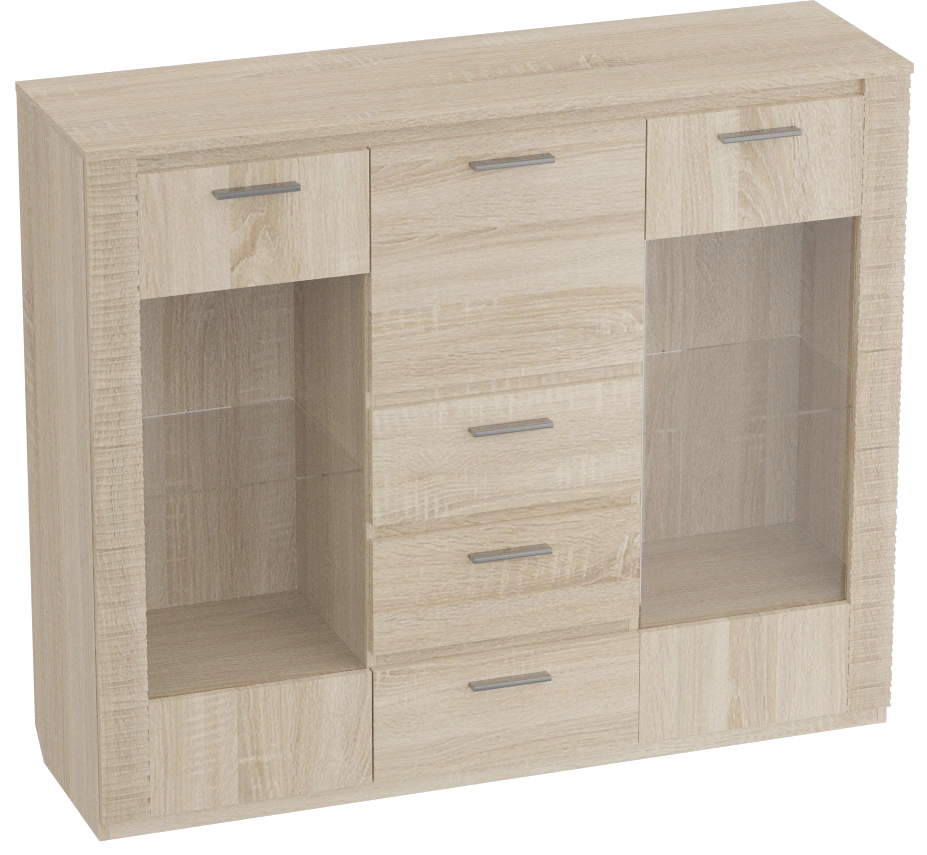 Комод Элана, с баром, дуб сонома