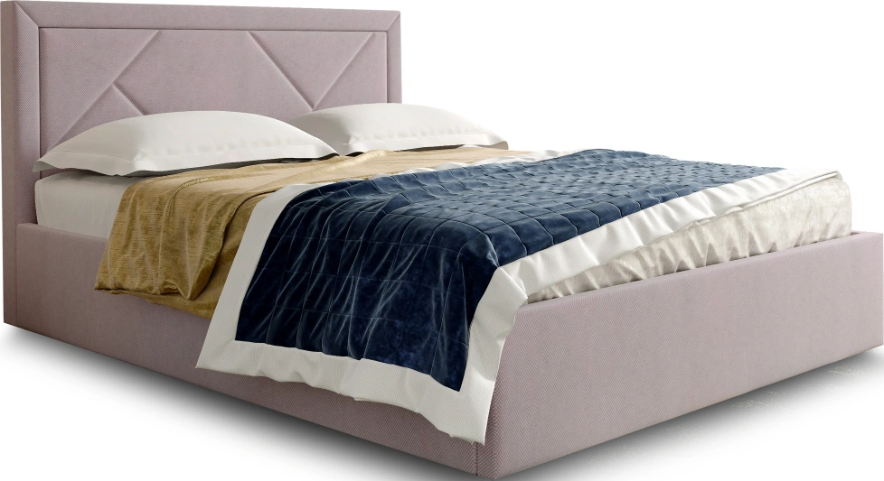 Кровать Сиеста 140, полутораспальная, мягкая, альба роза