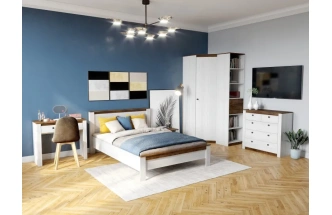 Шкаф угловой Даллас, распашной для одежды, дуб винтерберг / таксония