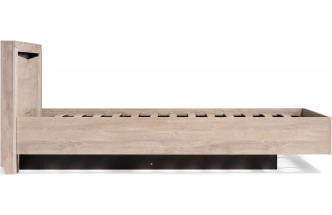 Двуспальная кровать Магантия, 160x200, с ПМ, парящая, дуб баррик