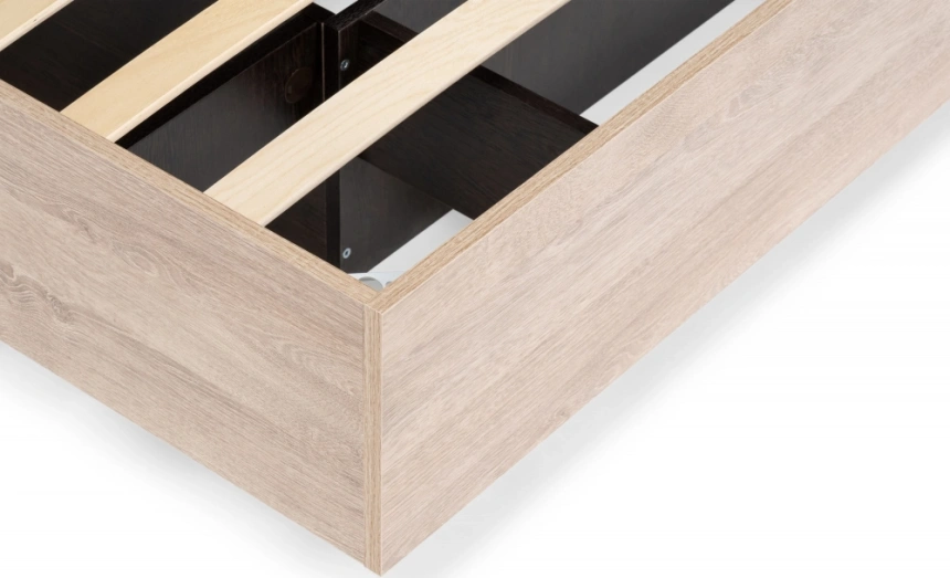 Двуспальная кровать Магантия, 160x200, с ПМ, парящая, дуб баррик