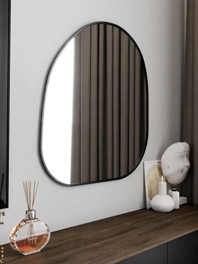 Зеркало навесное Z-14, с черной рамкой