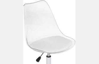 Компьютерное кресло Kolin, с подушкой, clear / white