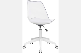 Компьютерное кресло Kolin, с подушкой, clear / white