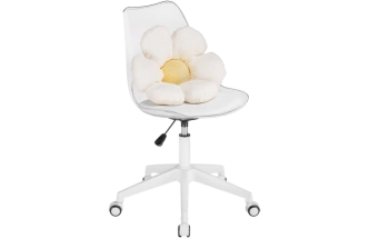 Компьютерное кресло Kolin, с подушкой, clear / white