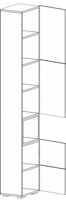 Модульная гостиная Лонгфорд, комплектация 1, белый / дуб вотан