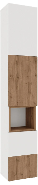 Модульная гостиная Лонгфорд, комплектация 1, белый / дуб вотан