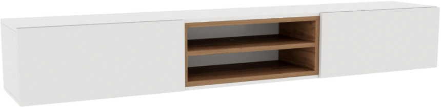 Модульная гостиная Лонгфорд, комплектация 1, белый / дуб вотан