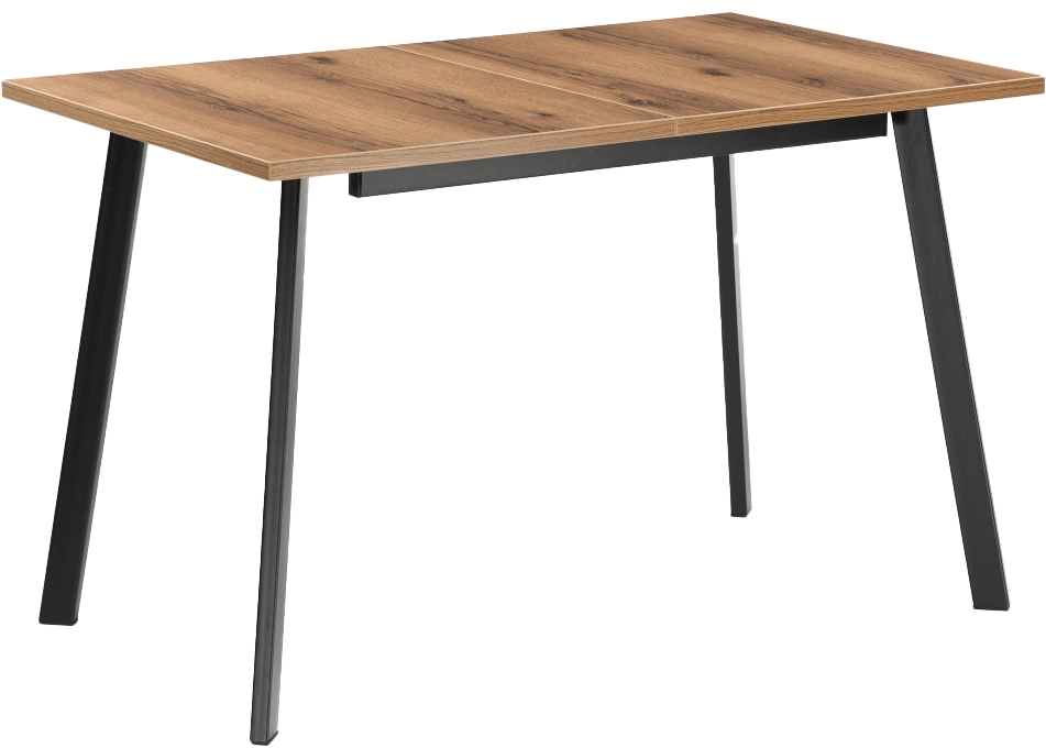 Кухонный стол раздвижной Колон Лофт, 120(160)x75, ЛДСП, дуб делано темный, каркас матовый черный