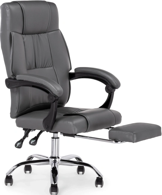 Офисное кресло Born, с подставкой для ног, серый