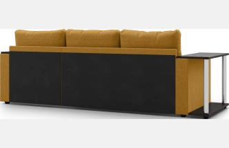 Диван угловой Атланта, модель 110, Savana Plus yellow (соломенный) / венге