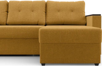 Диван угловой Атланта, модель 110, Savana Plus yellow (соломенный) / венге