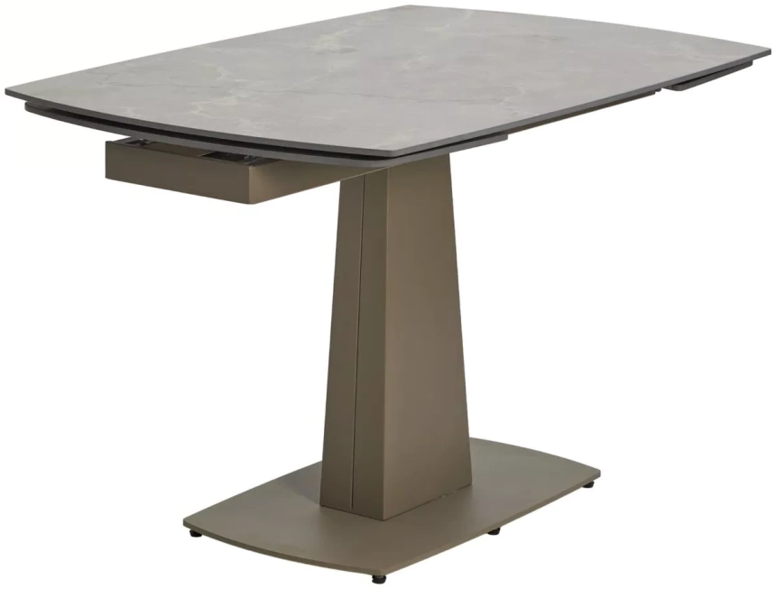 Кухонный раздвижной стол Balde 120, Matt Latte Stone Solid Ceramic, Taupe