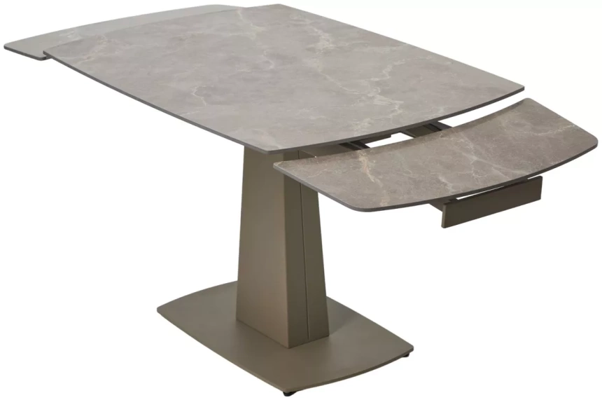 Кухонный раздвижной стол Balde 120, Matt Latte Stone Solid Ceramic, Taupe