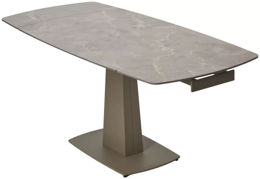 Кухонный раздвижной стол Balde 120, Matt Latte Stone Solid Ceramic, Taupe