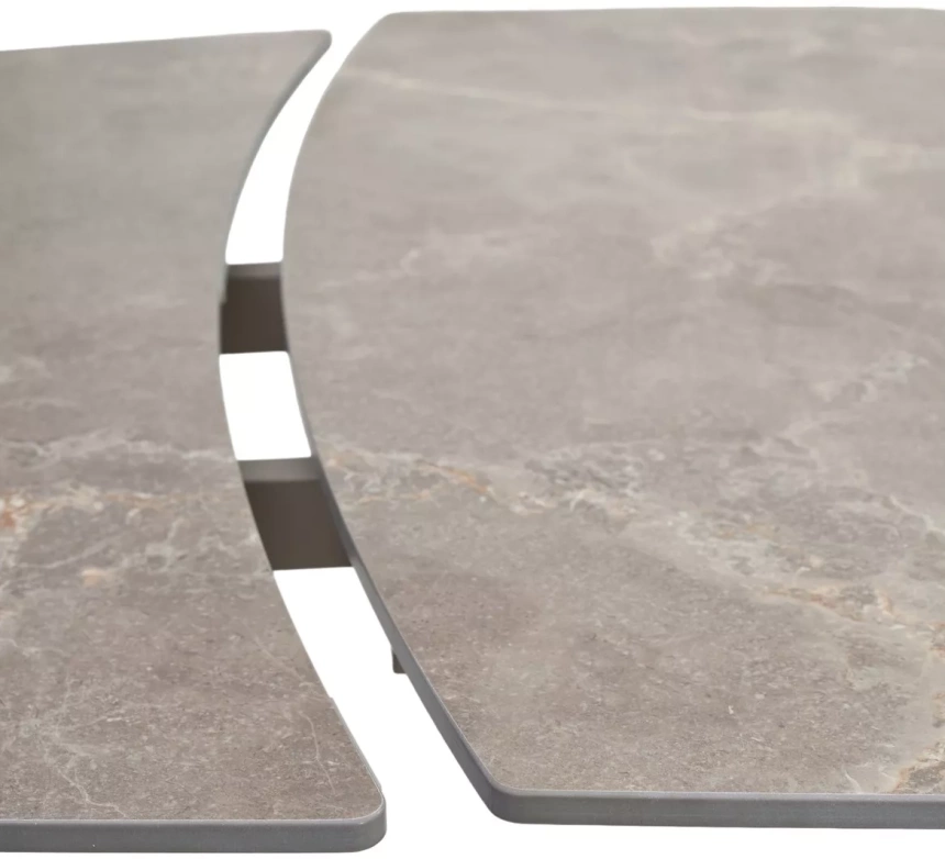 Кухонный раздвижной стол Balde 120, Matt Latte Stone Solid Ceramic, Taupe