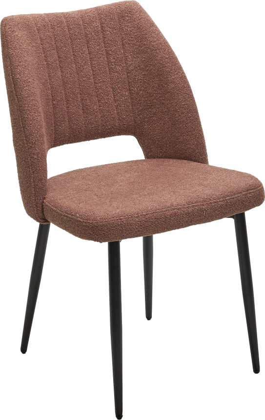 Стул London, мягкий, UF995-05 карамельный, букле, черный каркас 