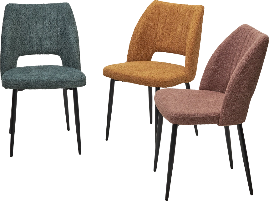 Стул London, мягкий, UF995-05 карамельный, букле, черный каркас 