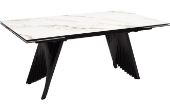 Кухонный стол раздвижной Ivar 180, Marbles KL-188 Контрастный мрамор, итальянская керамика