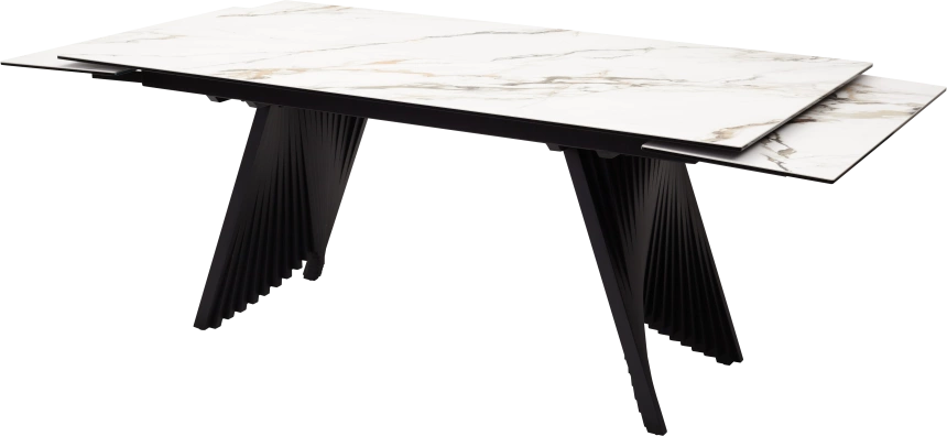 Кухонный стол раздвижной Ivar 180, Marbles KL-188 Контрастный мрамор, итальянская керамика
