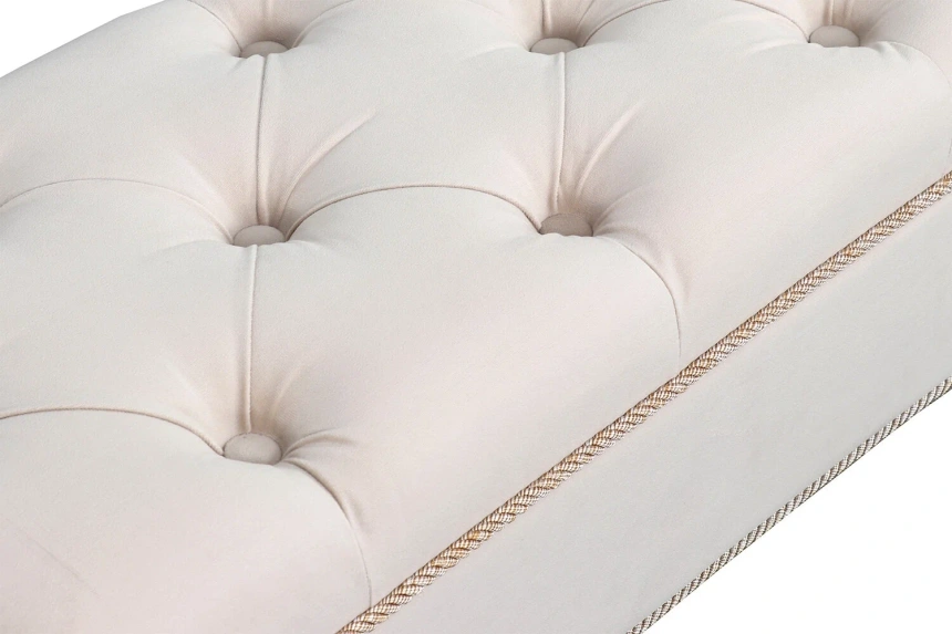 Банкетка №15, классическая, мягкая, мора бежевый