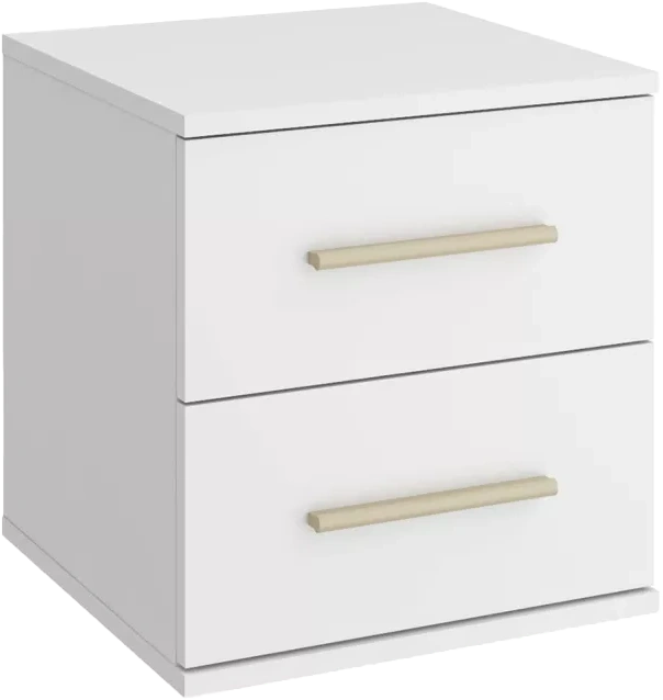 Тумба прикроватная Алекс, 2 ящика, Белый