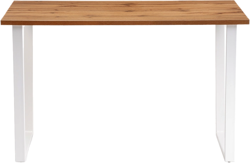 Кухонный стол Лота Лофт, 140x80, ЛДСП, дуб вотан, каркас белый матовый