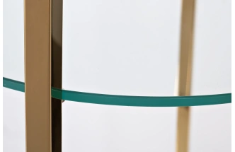 Стеллаж 47ED-00501, со стеклянными полками, золото