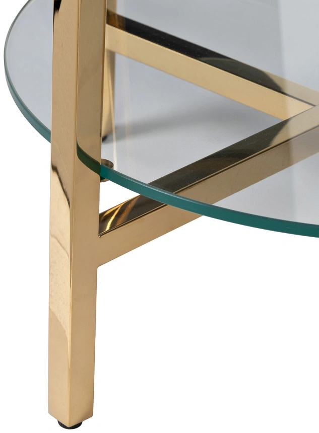 Стеллаж 47ED-00501, со стеклянными полками, золото