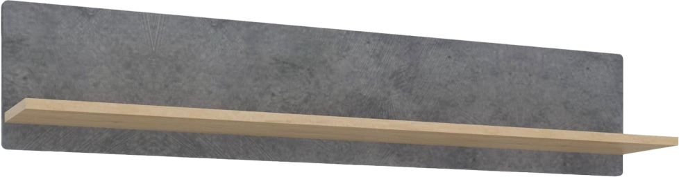 Полка открытая Киото, Дуб небраска / Бетон тёмный