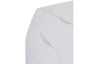 Кухонный раздвижной стол Balde 120, Matt  White Marble Solid Ceramic, Black