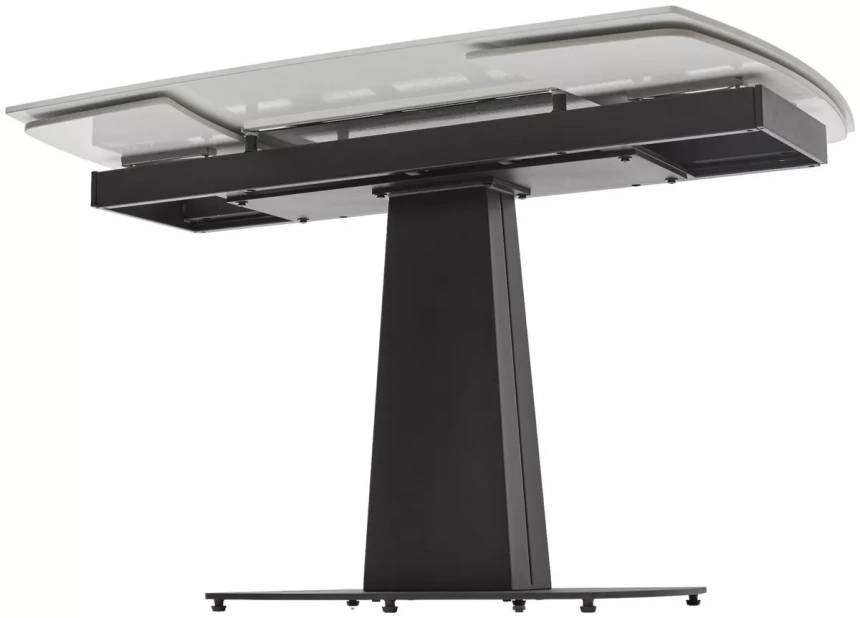 Кухонный раздвижной стол Balde 120, Matt  White Marble Solid Ceramic, Black