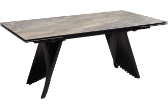 Кухонный стол раздвижной Ivar 180, Marbles KL-80 Серый мрамор, итальянская керамика