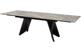 Кухонный стол раздвижной Ivar 180, Marbles KL-80 Серый мрамор, итальянская керамика