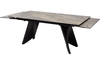 Кухонный стол раздвижной Ivar 180, Marbles KL-80 Серый мрамор, итальянская керамика