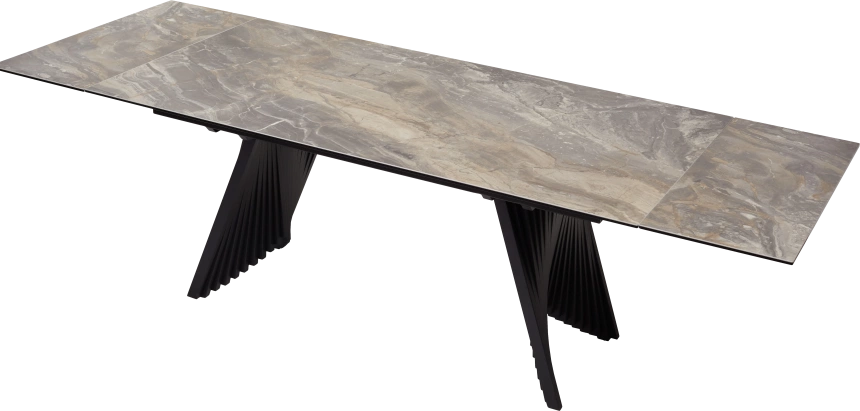 Кухонный стол раздвижной Ivar 180, Marbles KL-80 Серый мрамор, итальянская керамика