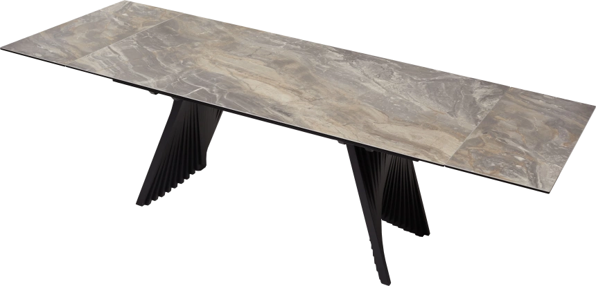 Кухонный стол раздвижной Ivar 180, Marbles KL-80 Серый мрамор, итальянская керамика