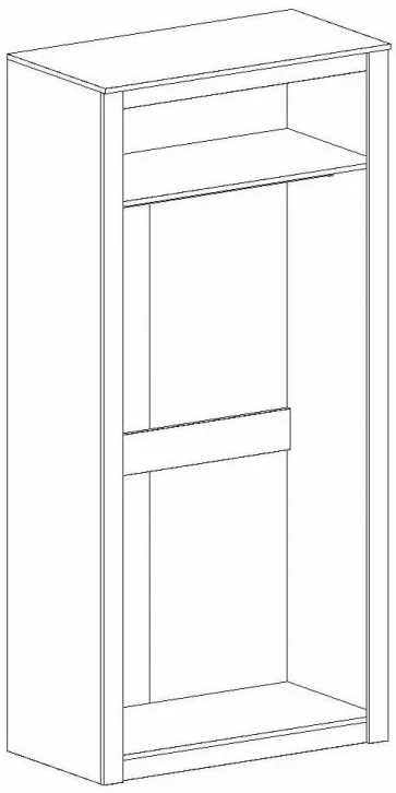 Шкаф двухдверный Даллас, распашной для одежды, дуб винтерберг / таксония
