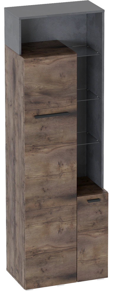 Шкаф двухдверный Глазго, с полками, металл бруклин/ таксония